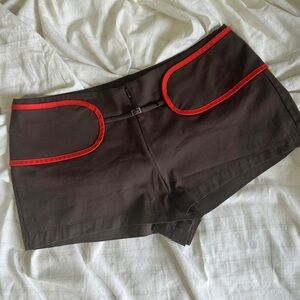Looking for: Zara brown and red piped mini shorts in size L or XL